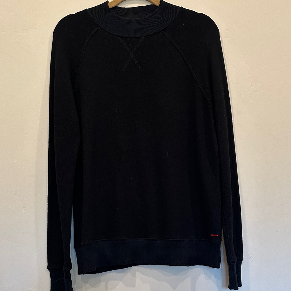 PHILANTHROPY Women’s Black Crewneck tunic sweater.